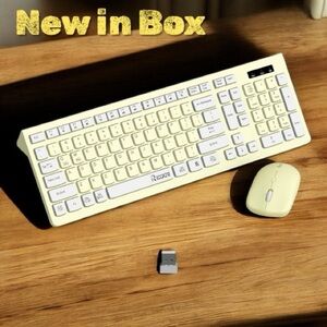 RECCAZR Wireless Keyboard & Mouse Combo – Canary Yellow